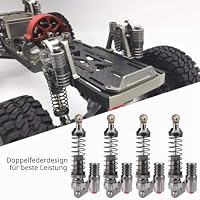 RC Stoßdämpfer, 4 Stücke Aluminiumlegierung Hochfeste Federn Schocks Set fest für RC Crawler Auto, Outdoor, Rennsport – Ansicht 3