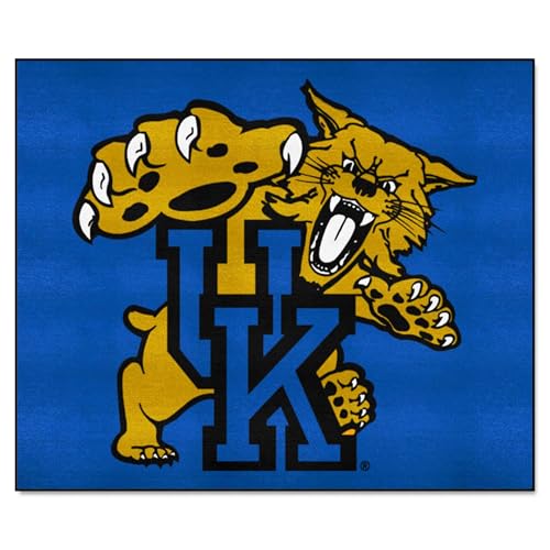FANMATS 796 Kentucky Wildcats Tailgater Rug - 5ft. x 6ft. Sports Fan Area Rug, Home Decor Rug and Tailgating Mat - UK & Wildcat Logo