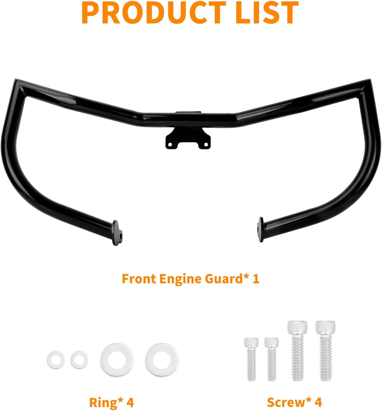 Front Engine Guard Crash Bar Steel Tubing Highway Protection Compatible with Harley Touring Street Glide Road Glide Road King Ultra Limited Electra Glide Ultra Classic 2014-2025