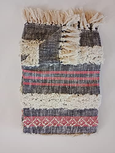 Vibranic Getuftete Überwurfdecke, 127 x 152,4 cm, rosa Streifen Cover