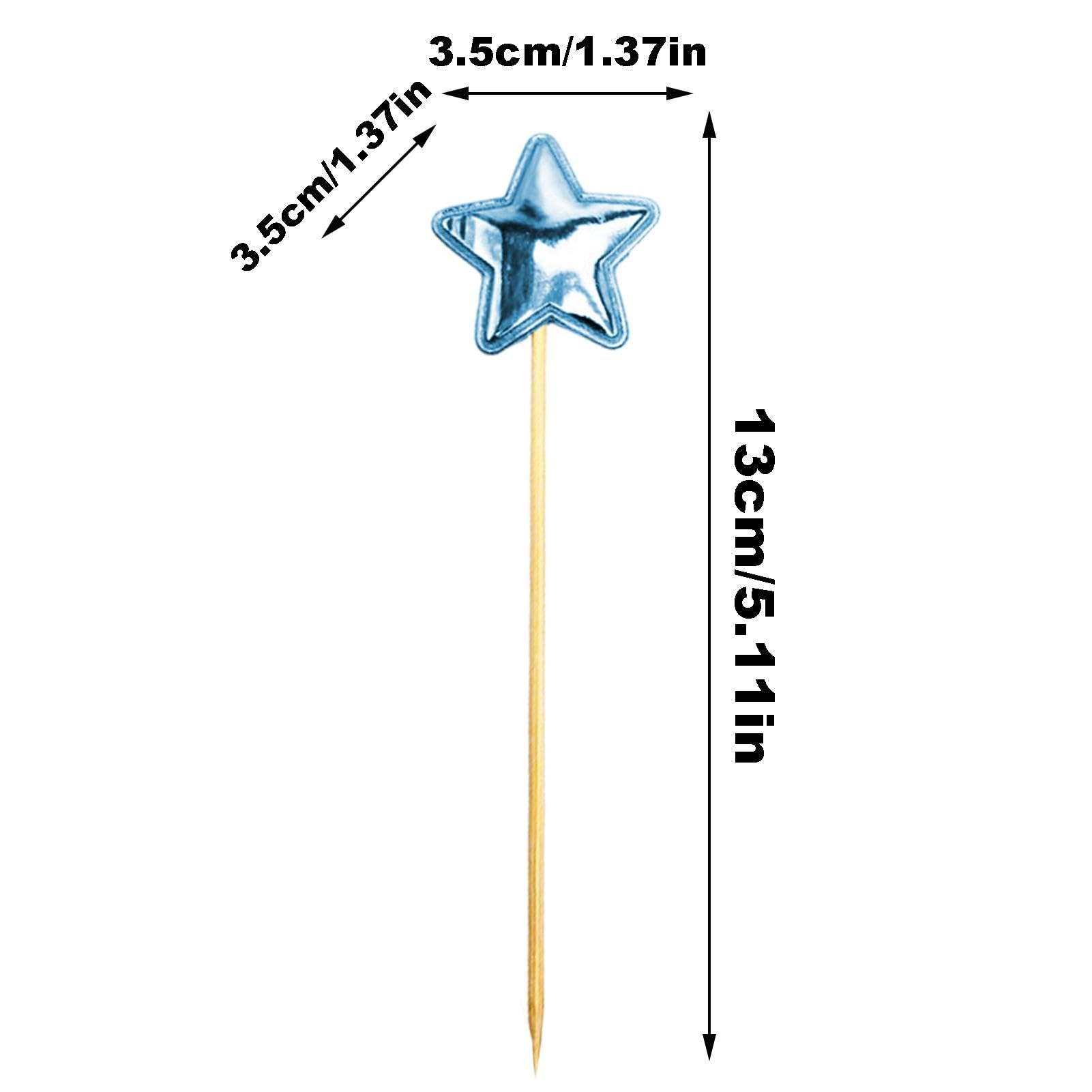 Topper Per Torta A Stella - 5 Pezzi Per Cupcake E Torte | Decorazione Glitter Sicura Per Compleanni E Matrimoni - Foto 7