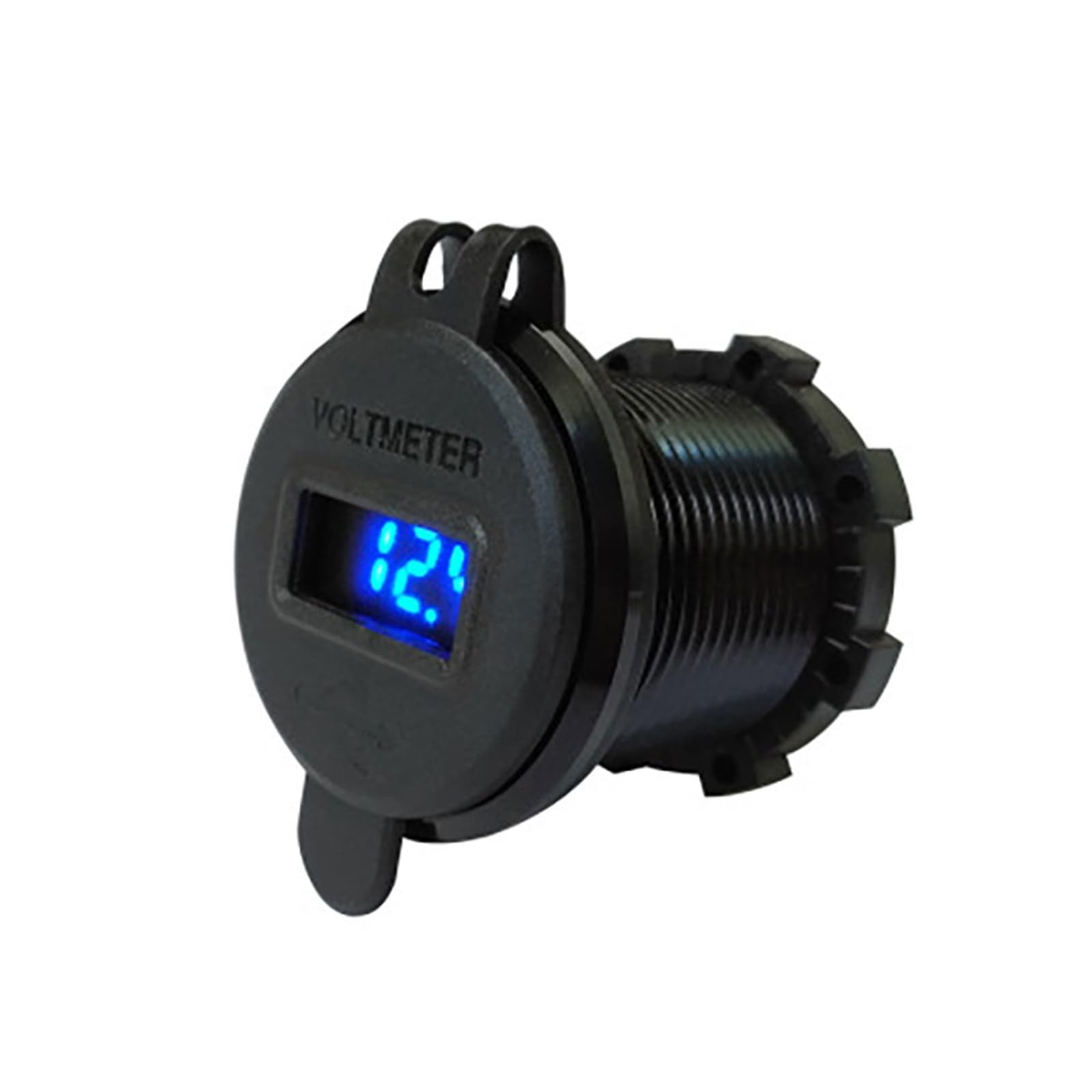 Samochód Motocykl Ładowarka samochodowa USB Miernik napięcia Wyświetlacz woltomierza Inteligentna szybka ładowarka Telefon komórkowy Ładowanie samochodu Cheerfully (Color : Noir)