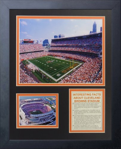 Legends Never Die Cleveland Browns Stadium- The Dawg Pound Collectible | Framed Photo Collage Wall Art Decor - 12"x15" (11730U)