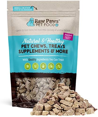Raw Paws Pet Freeze Dried Beef Liver Dog Treats & Cat Treats, 8-oz - Made in USA - All Natural Liver Treats for Dogs - Liver Treats for Cats - Liver Bites Dog Treats - Small Liver Dog Treats Training