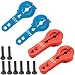 Produktbild 4 Stück Servo Horn, Metall Servohorn, Servo Horn 25 Zähne, Servo Horn Arm 25T, 3 Löcher 35 MM Metall Lenkarm Mit Schrauben Passend für Futaba, Savox, HL, HSP, HD Power, Go TechServos (Rot, Blau)