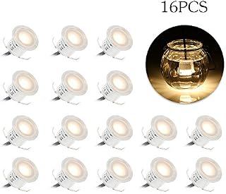 Tomshine 16 Pack Recessed LED Deck Light Kit, High Bright In Ground Outdoor