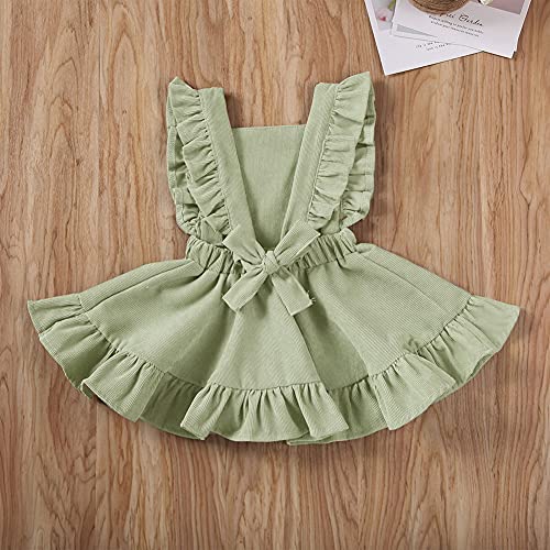MERSARIPHY Toddler Tutu Dress Infant Sleeveless Vest Skirt Baby Backless Cute Romper for Girl Ruffle Skirt, Ages for 6Mos-5T (Mint Green, 4-5 T)