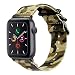 Fintie Band for Apple Watch 44mm 42mm, Lightweight Breathable Woven Nylon Sport Loop Wrist Strap with Metal Buckle - Camo
