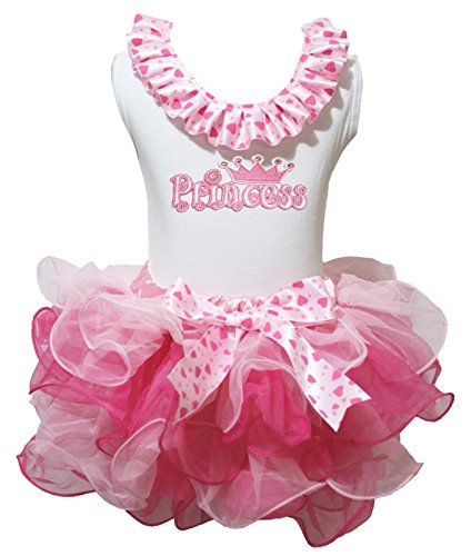 Vestido de cumpleaños princesa para niñas conjunto con camisa blanca y falda de pétalos rosa