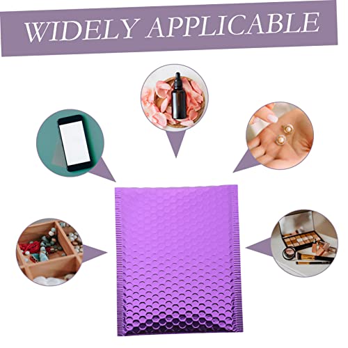 Tofficu Pacote com 10 peças de saco bolha roxo envelopes bolha envelopes adesivos para correspondênc