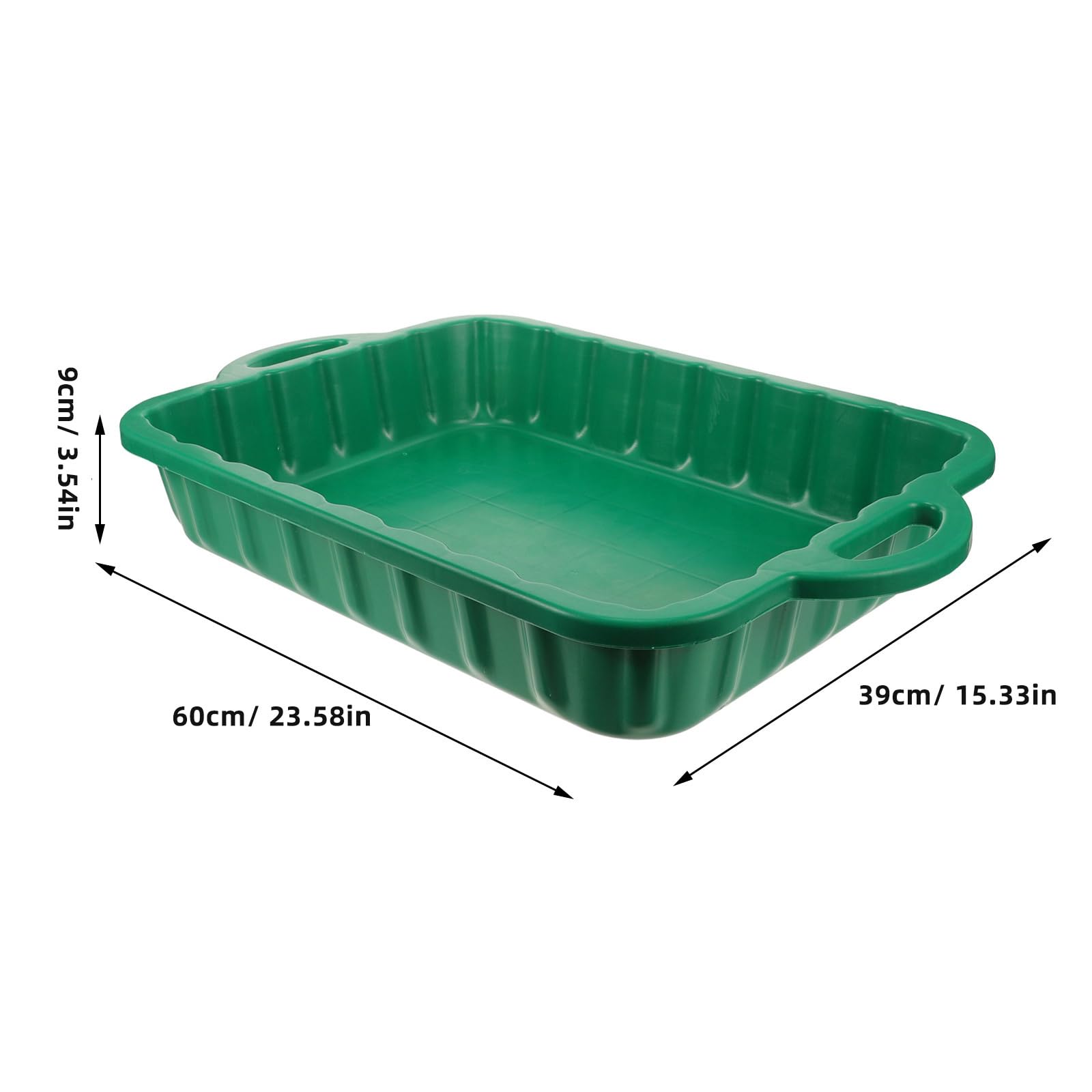 ULTECHNOVO Bandeja De Drenaje De Aceite para Vehículos 23.62X15.35X3.54 Pulgadas Colector De Aceite Motor Plástico Antigoteo Herramienta para Reparación Y Mantenimiento De Coches