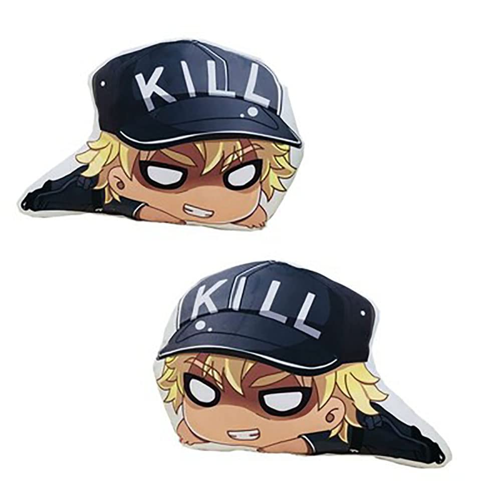 Anime David Production Killer T cells Cushion Soft Polyester Hidden zipper closure Decorative Pillow Throw Pillow, Apply to Car decoration Home Sofa Bedding, size 10CM(bag pendant),48CM