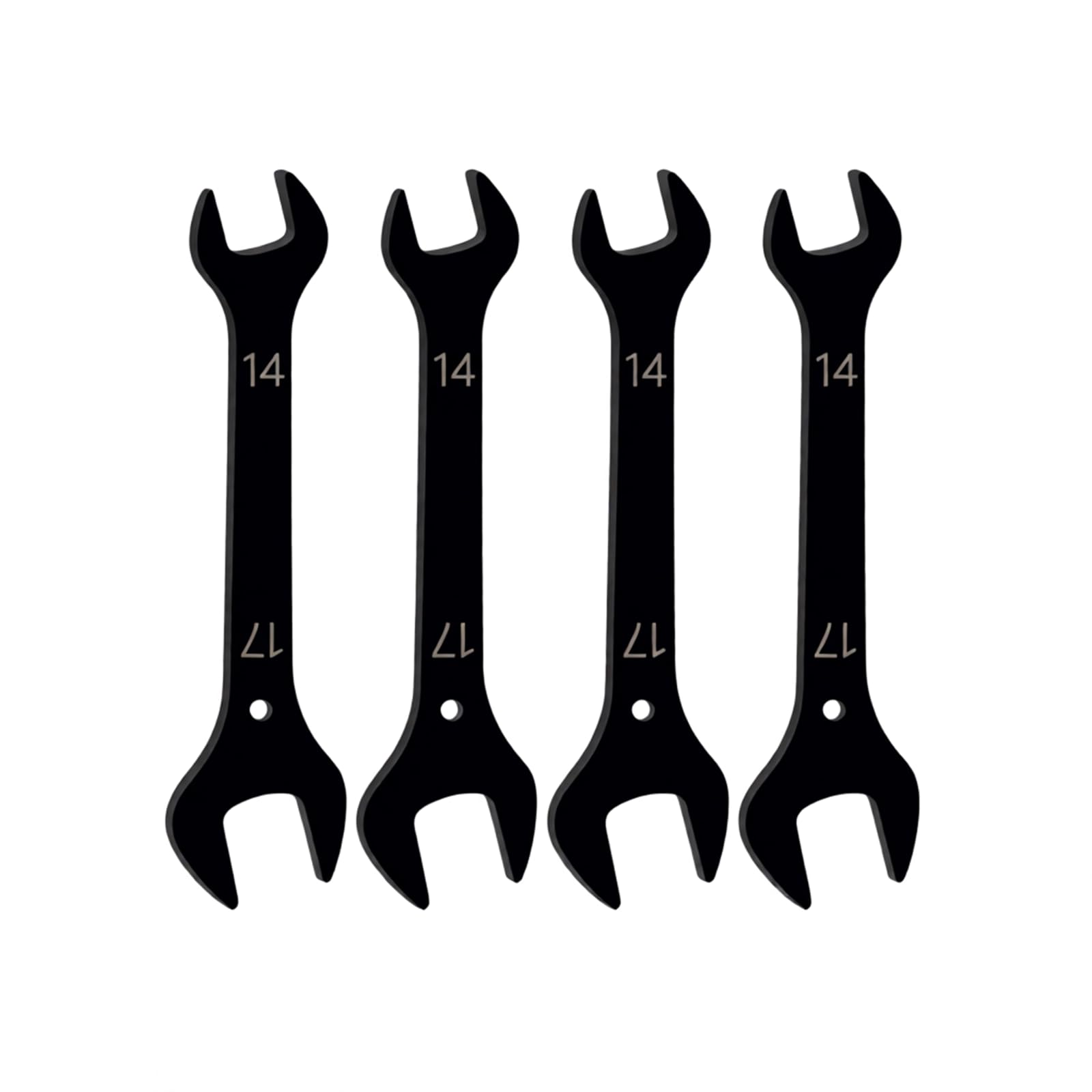 Mandouer 14mm x 17mm Double Open End Spanner, Thin Carbon Steel Wrench