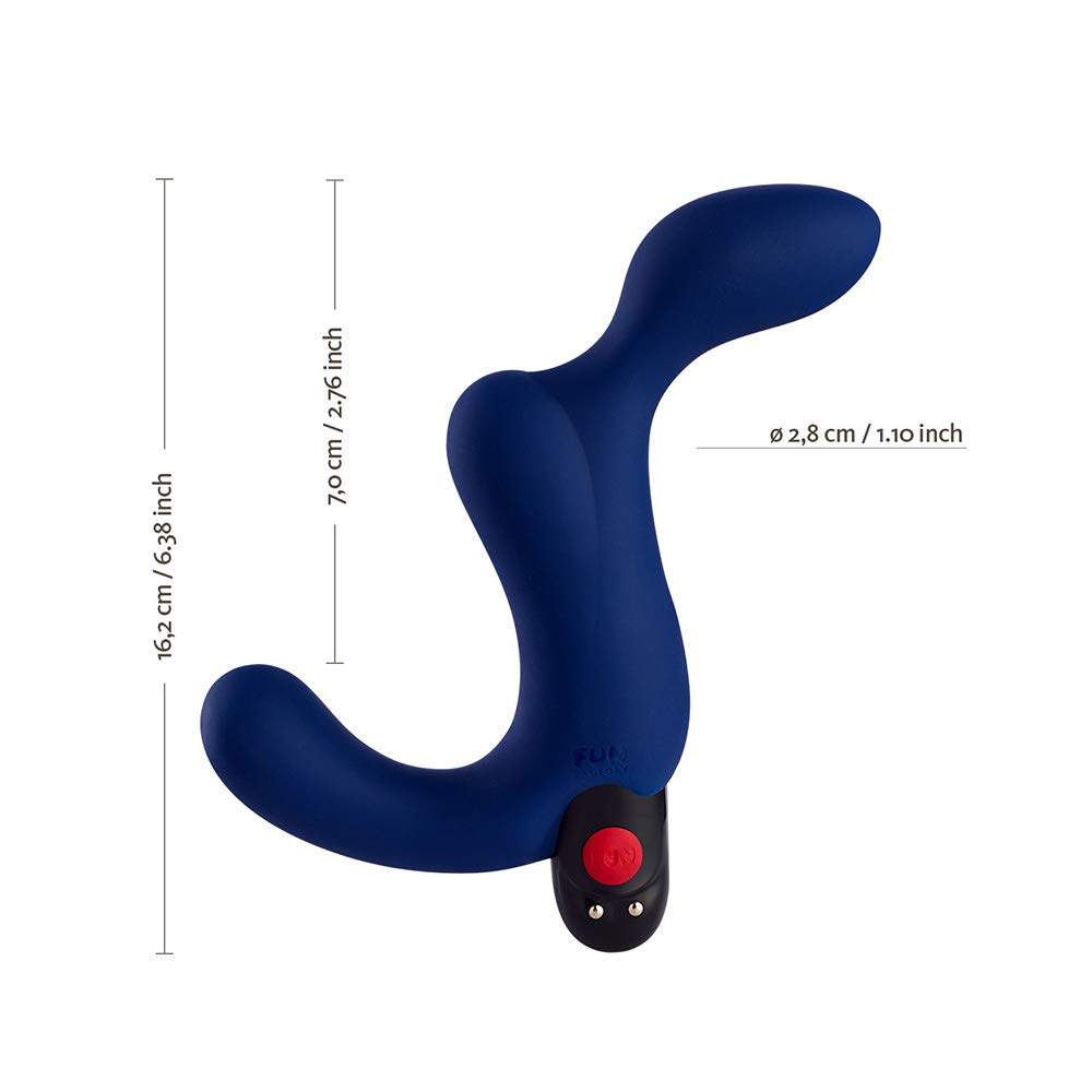 Fun Factory DUKE - Stimolatore della prostata, vibratore da uomo, silicone blu
