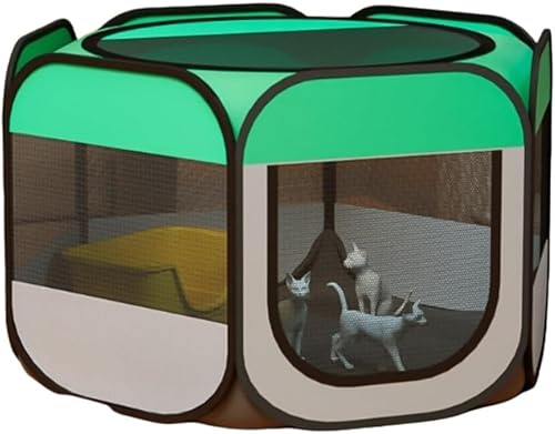 Vilom ペット犬テントフェンス猫ケージ折りたたみ式猫ケージスーパー家庭用猫と犬四季ユニバーサル猫出産室 (ピューター,小)