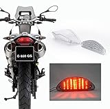 Compatible for BMW- 2003-2008 F650GS, 2004-2007 F650GS Dakar,2008-2016 G650GS, 2011-2015 G650GS Sertao; LED Rear Lamp Brake Tail light (Clear Color, Led Taillight+Built-in Turn Signal)