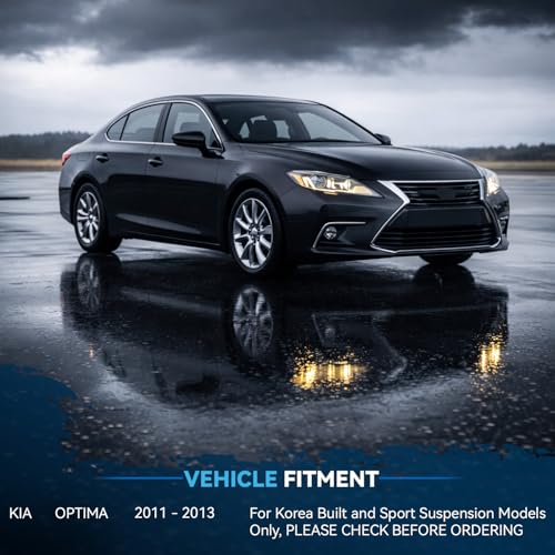 Image of Detroit Axle - Front Struts for 2011 2012 2013 Kia Optima [For Korea Built and Sport Suspension Models Only] 2 Complete Struts with Coil Springs Replacement Quick Install Ready Strut Shock Assembly