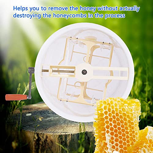 2 Frame Plastic Handleiding Bee Honey Extractor, 18L Grote capaciteit Honingraat Verwerking Honey Centrifuge voor… - Image 7