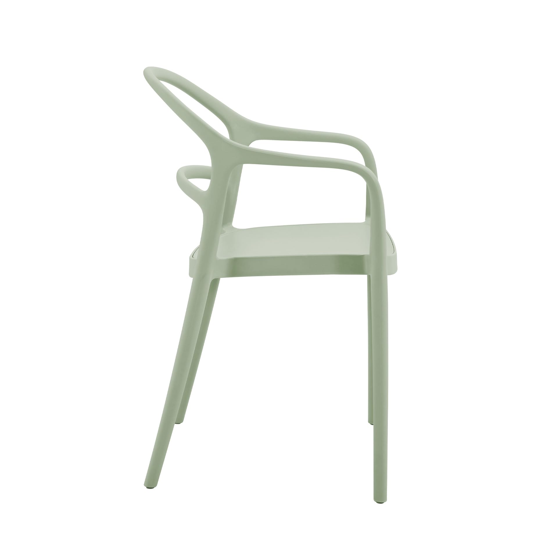 Rebecca Mobili Sedia Impilabile, Sedia da Giardino, Verde Chiaro, Polipropilene, Salvaspazio, Design Moderno, per Casa Esterno - Misure HxLxP: 81 x 57 x 51,5 cm - Art. RE7193V2