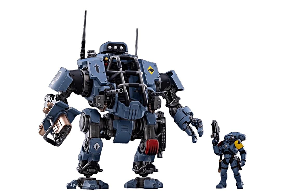 JOYTOY Warhammer 40K 1/18 Action Figure Space Wolves Battle Pack lnvictor Warsuit Pilota Fratello Rurik Warfist Modello da collezione