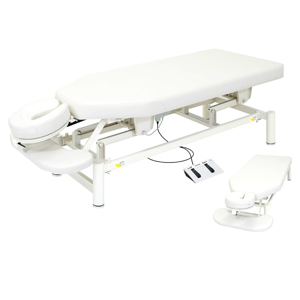 高田電動ベッドレザーライトブラウン、ブラウン、クリーム180×70