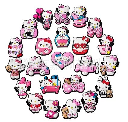 simyron 23 Piezas Colgante de Zapato de Gato Rosa-Colgante de Zapato de Hello Kitty Colgante de...