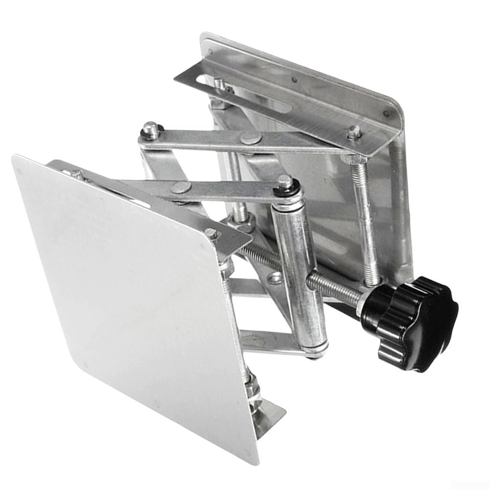Plataforma de elevación de acero inoxidable ajustable en altura de 150 x 150 mm, versátil soporte de laboratorio y mesa de trabajo para carpintería, proyectos de enrutador y uso en talleres