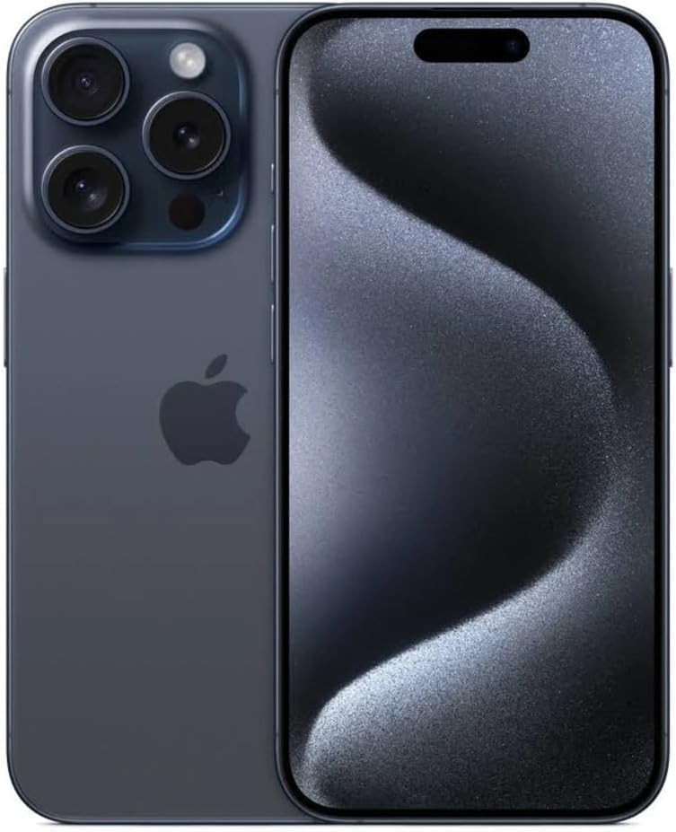 Apple iPhone 15 Pro Max (eSIM only), 256GB, Blue Titanium - Unlocked (Renewed)