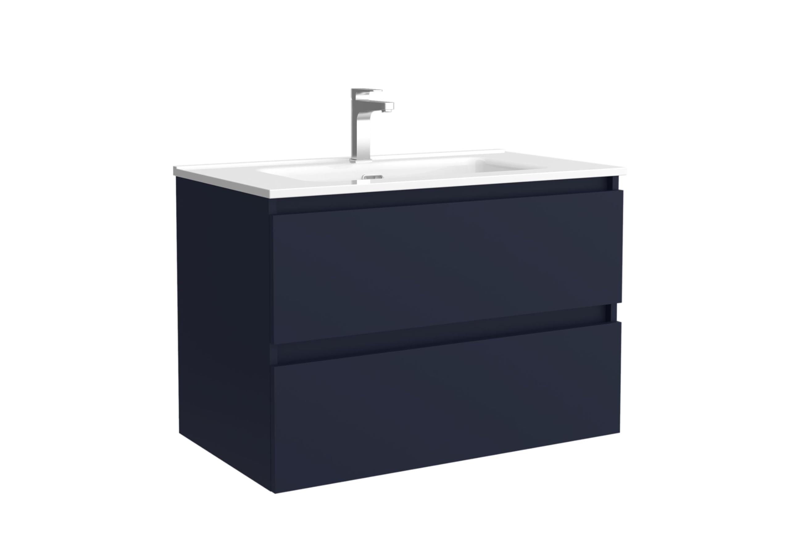 Salgar Mueble de baño Bequia 80cm + Lavabo cerámica | Azul Mate|80x45x56