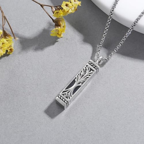 925 Sterling Silver Urn Necklace Cremation Jewelry for Ashes with Stainless Steel Chain2