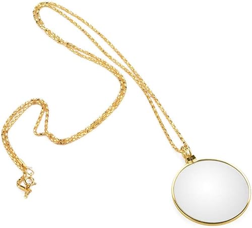 Monóculo para ojo, lupa colgante, lente monóculo de lupa portátil 5X con collar colgante para lectura, manualidades, costura, joyería, pasatiempos