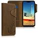 Produktbild kalibri Huawei Mate 20 Lite Hülle - Leder Handyhülle für Huawei Mate 20 Lite - Handy Wallet Case Cover - Anker Vintage Design Braun