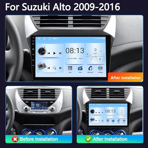 Autoradio Android 13 pour Suzuki Alto avec caméra 360° pour stationner sans rayure - 2