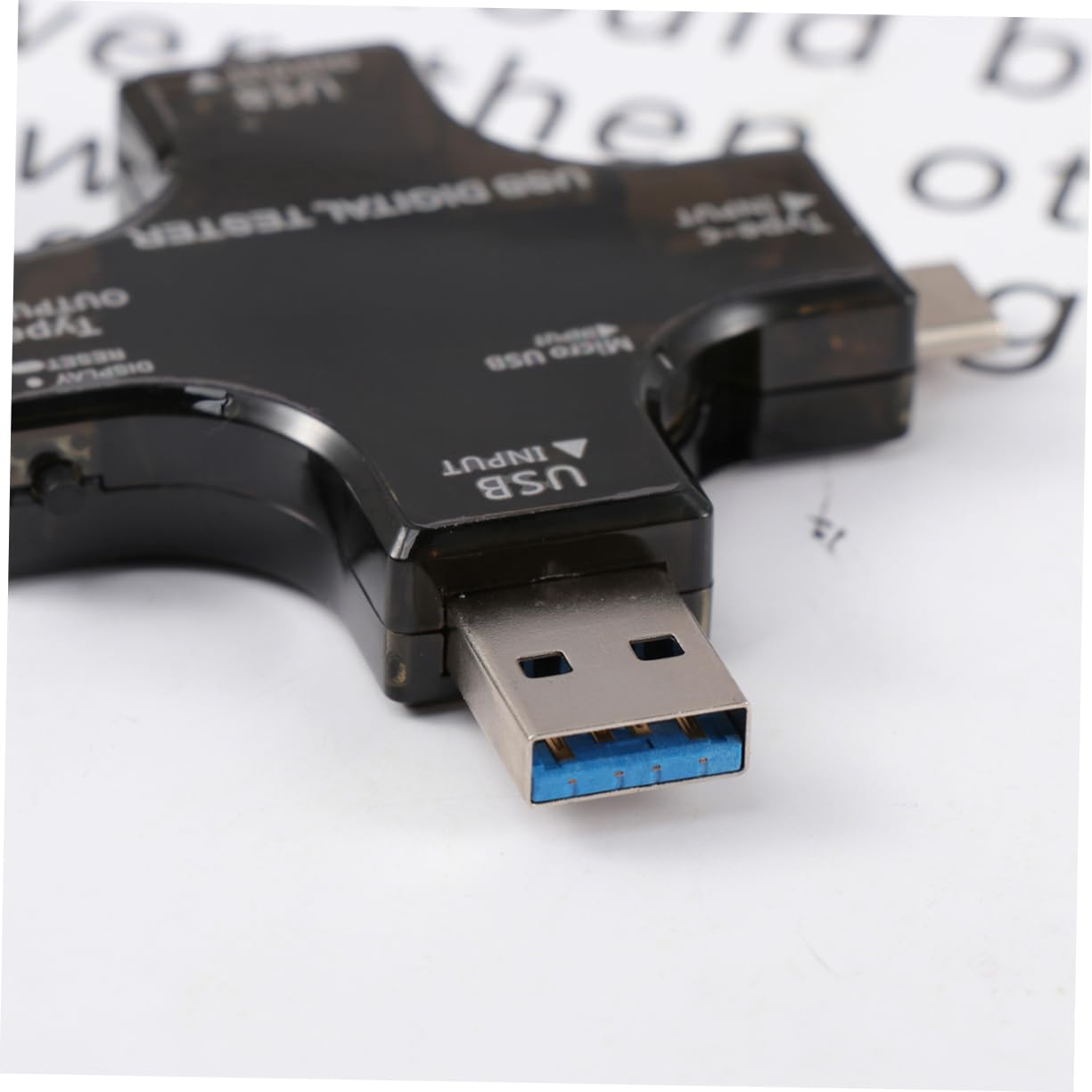 USB Tester Typ-c mit Farbdisplay, 1 Stück, Schwarzer Kunststoff