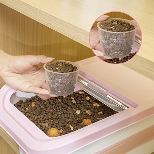 Hoytamdar Collapsible Dog Food Storage Container,10-13 Lb Cat Food Containers Bin With Lids,Pink Large Pet Food Storage Containers,Dry Food Storage Containers Can Be Use As Cereal Rice Storage Bin #TOP7