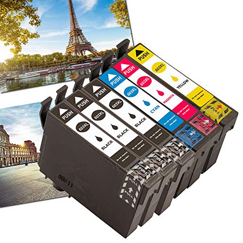 Karl Aiken 6 603XL - Cartucho de Tinta Compatible con Epson Expression Home XP-2100 XP-2105 XP-3100 XP-4100 XP-4105 XP-3105 XP-3105 Workforce WF-2810DWF WF-2830DWF WF-2850DWF