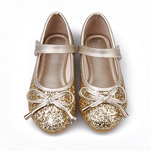 JOEupin Girls Glitter Mary Jane Low Heel Wedding Party Princess Dress Pumps Shoes Shoes for Toddler Kids2