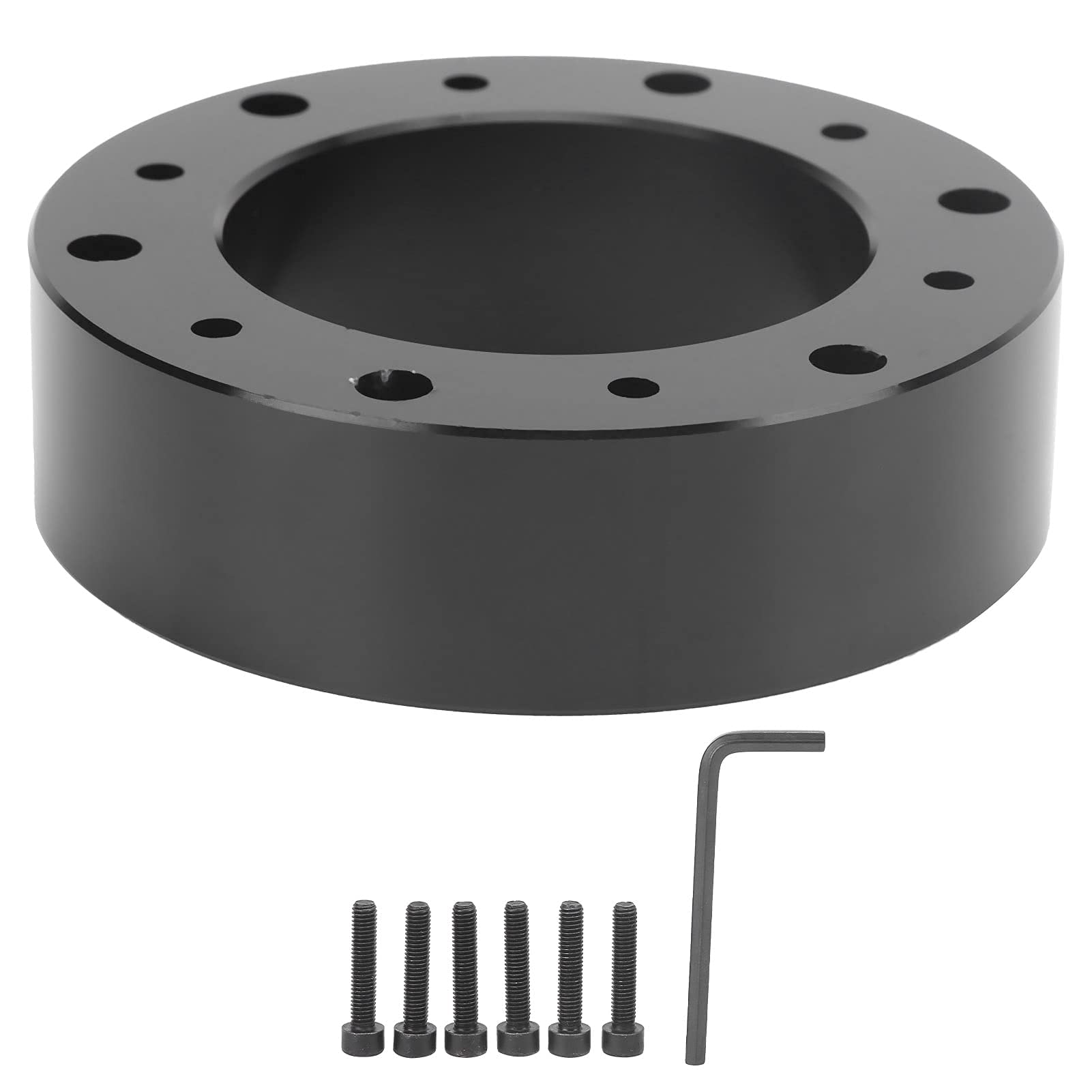 Lenkrad Adapter 6-Loch 1 Zoll (25mm) CNC Aluminium Spacer für erhöhte Position Universell für Autos ATVs & Club Cars inkl. Schrauben & Werkzeug