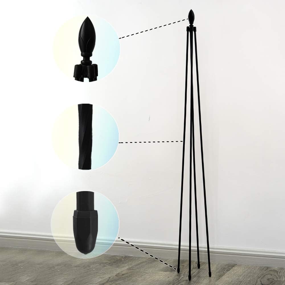 Garden Obelisk Trellis for Potted Climbing Plants Indoor and Outdoor,A Frame,Wrought Iron Pipe with Coating,Black … 2 pack