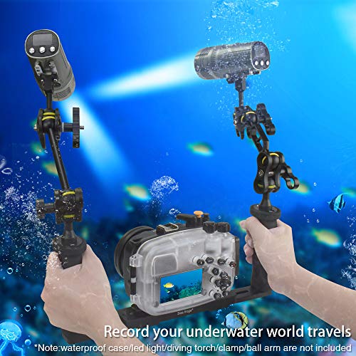 Image of Underwater Camera Tray, Dual Handle Stabilizer, 7-13 Inch Adjustable Width, Compatible with Seafrogs Housing (YH-TS7)