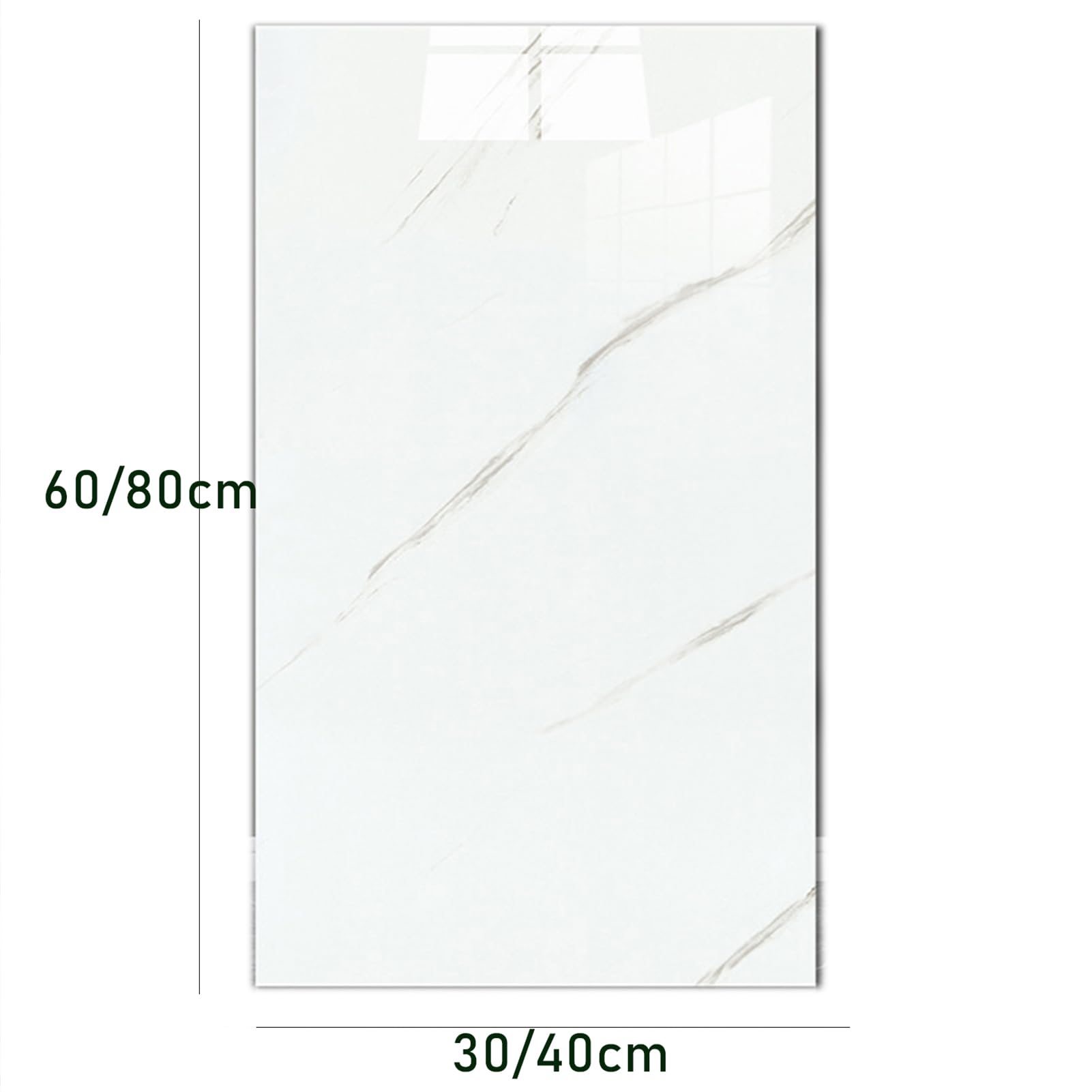 Pannelli da Parete Design Marmo, 10 Pezzi, Rivestimento murale Autoadesivo in PVC, Adesivi,E,30x60CM | per piastrelle da parete