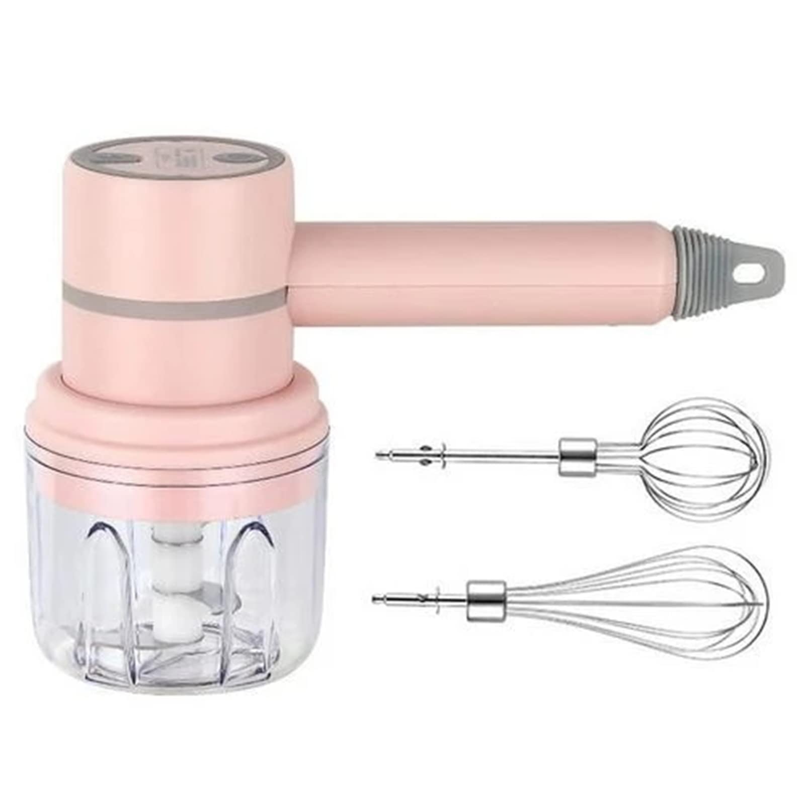 Batidora De Mano Eléctrica De 3 Velocidades, Batidora De Mano Inalámbrica Y Batidora De Huevos De Acero Inoxidable, Mini Batidora De Mano Ligera De Fácil Uso,Rosado