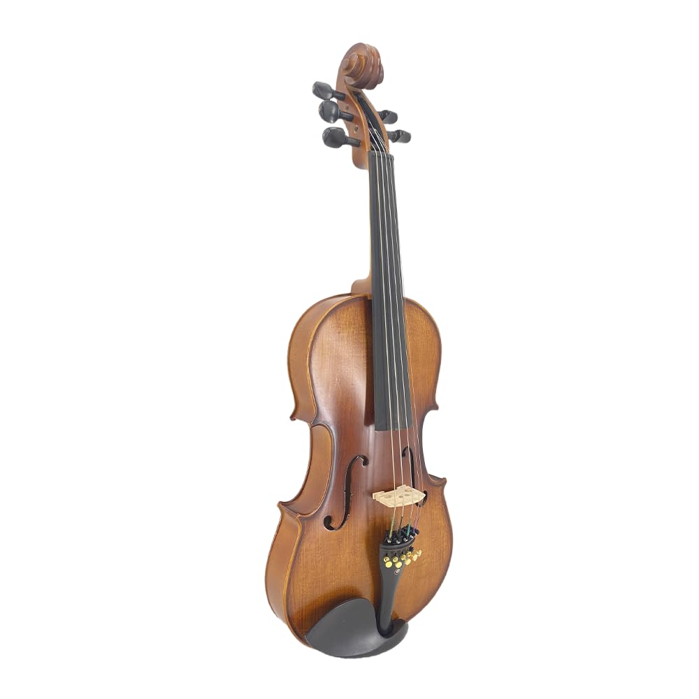 Yinfente Alto acoustique à 5 cordes de 40,6 cm pour étudiants, débutants, instrument d'alto complet professionnel fabriqué à la main avec étui, archet du Brésil, chiffon de nettoyage, chevalet, cordes