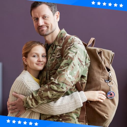Image of Sureio 200 Pcs Thank You for Your Service Keychain, Veterans Gifts, Classic