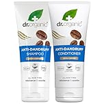 Dr Organic Coffee Anti Dandruff Shampoo and Condtioner Pack of 2x 265ml, Paraben & Sulphate Free for Women & Men, Natural, Vegan, Organic