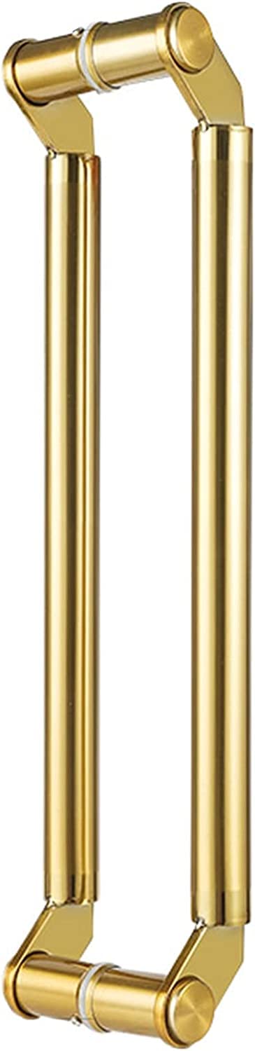Circir Gold Commercial Stainless Steel Round Shape Entry Door Handle For Office Store,Sliding Barn Door Handle, 24In/31.5In(,60Cm/24In)