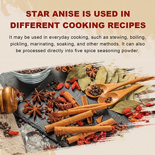 image for 52USA Star Anise, 4oz, NON-GMO Verified Whole Chinese Star Anise Pods,