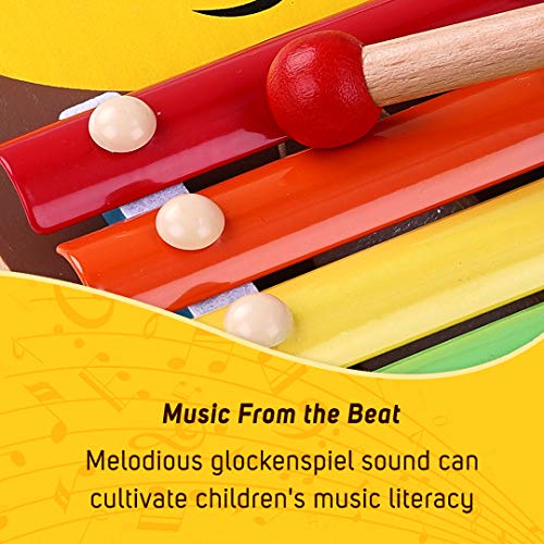 Image of Baybee Baby Musical Toy Xylophone Piano Set for Kids | Colorful Sound Keyboard Instrument for Early Learning, Motor Skills & Hand Eye Coordination | Educational Gift for Boys & Girls (Tiger)