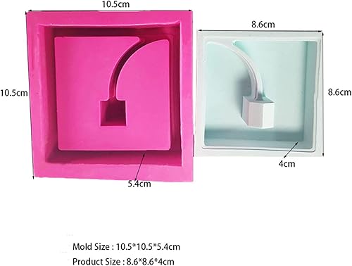 Miniatura 2 de Moldes de silicona para macetas de hormigón, moldes cuadrados geométricos de silicona para macetas de plantas suculentas, moldes de arcilla de