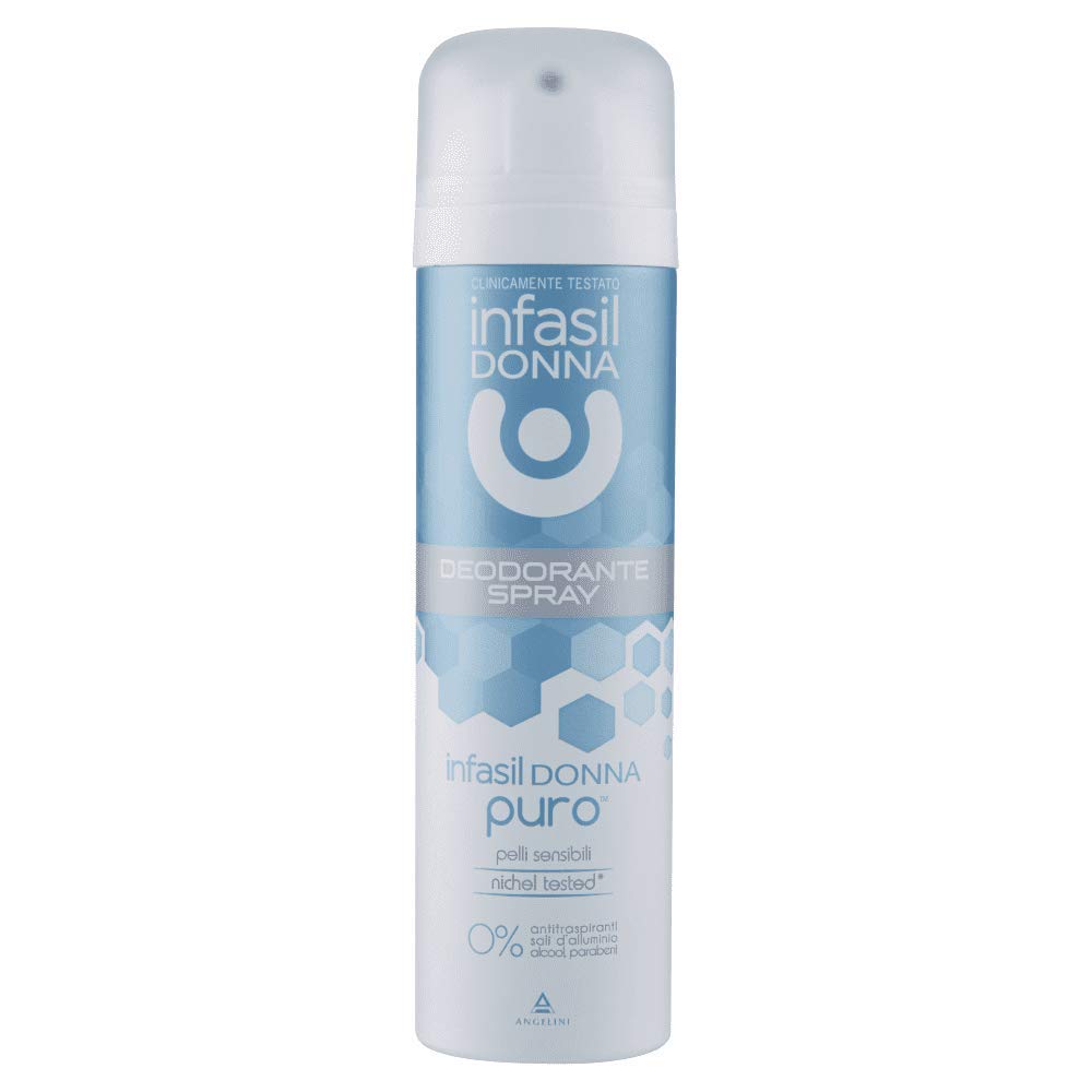 12 X Infasil Donna Puro 48H Deo Spray Donna Deodorante 150 ML Pelli Sensibili